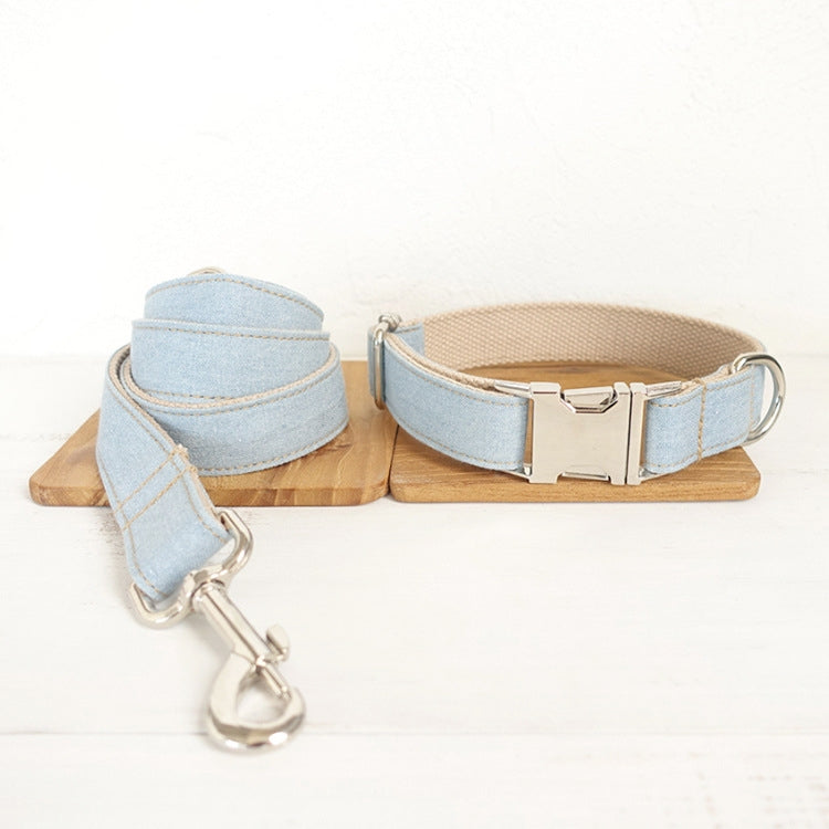 Blaue Denim-Leine für Haustiere