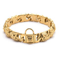 Titanium Edelstahl Bullen-Hund Vollkopf-Halsband