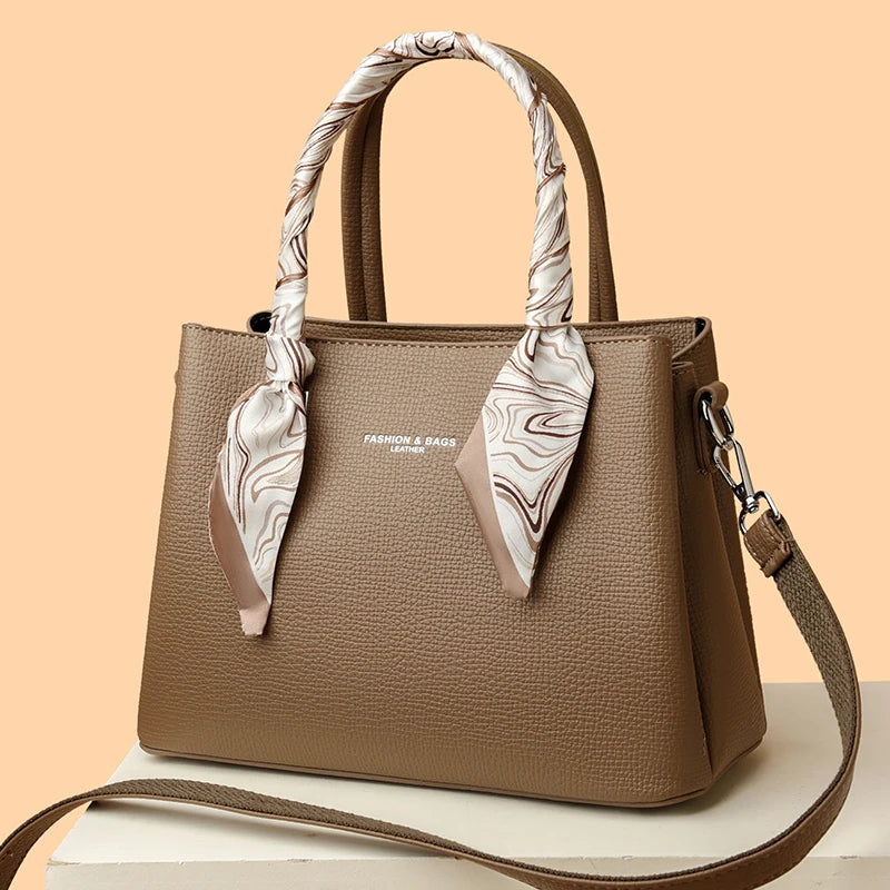 Neue Premium-Damenhandtasche aus weichem PU-Leder (2025) – große Umhängetasche / Crossbody-Bag für Shopping & Alltag