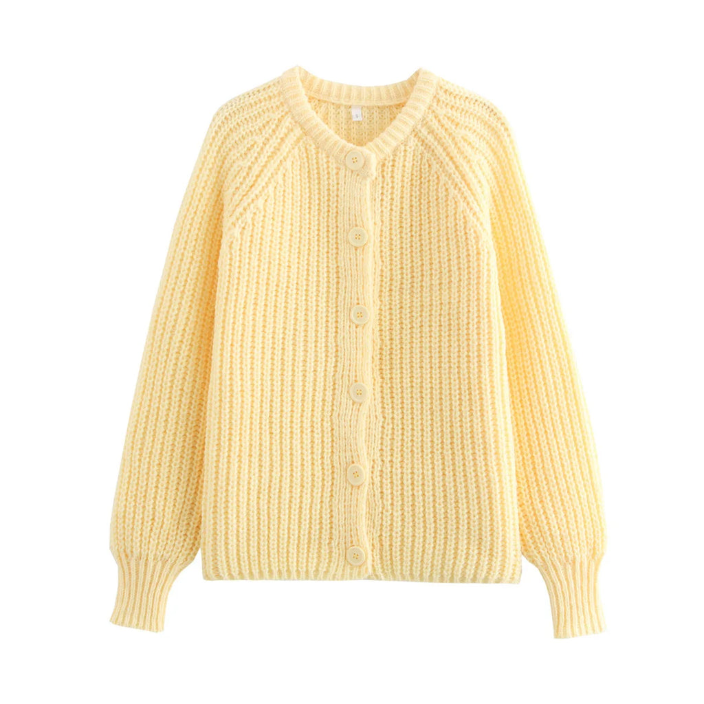 Lässiger Strickpullover für Damen (europäisch-amerikanischer Stil) mit Rundhalsausschnitt und langen Ärmeln – neuer Street-Fashion-Look, gewebter Winterpullover in Unifarben.