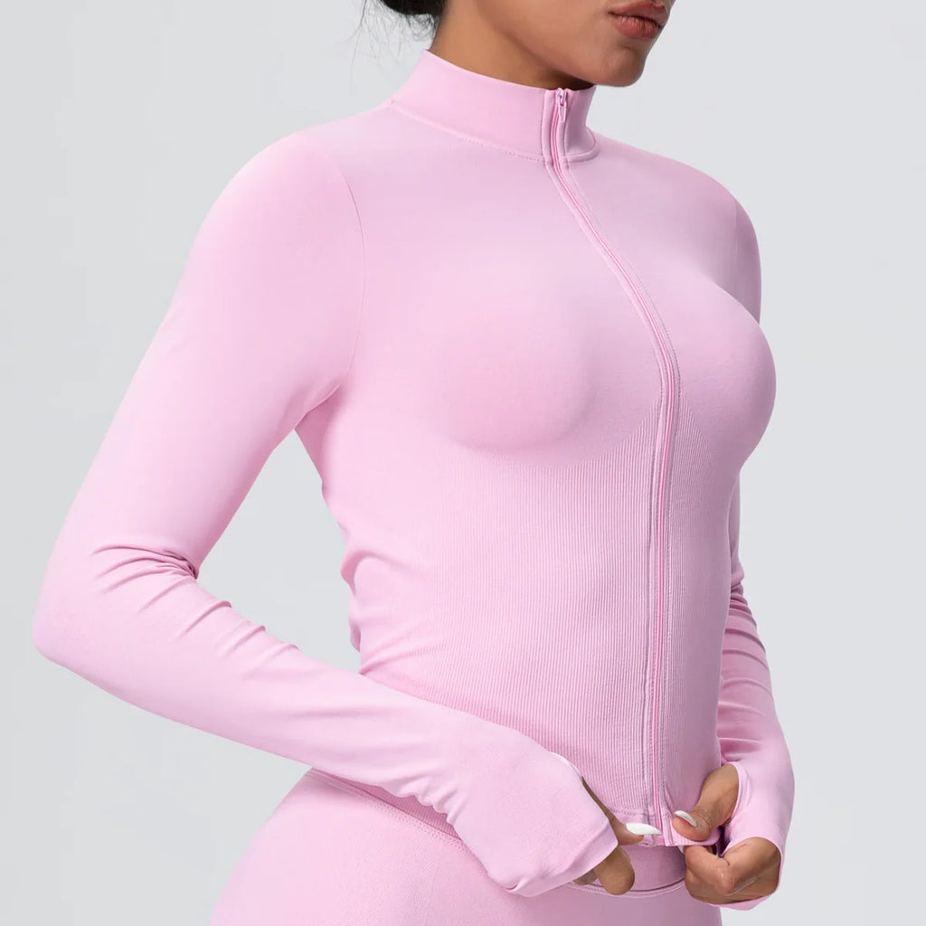 Nahtloses Sport-Set für Damen – atmungsaktive Sportbekleidung mit elastischem Bund und 4-Wege-Stretch
