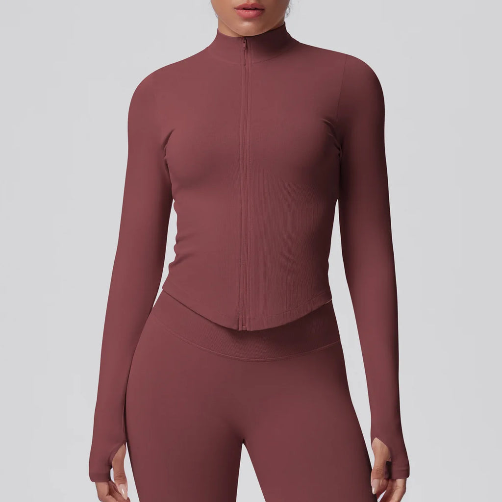 Nahtloses Sport-Set für Damen – atmungsaktive Sportbekleidung mit elastischem Bund und 4-Wege-Stretch