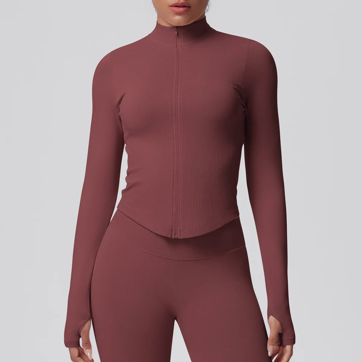 Nahtloses Sport-Set für Damen – atmungsaktive Sportbekleidung mit elastischem Bund und 4-Wege-Stretch