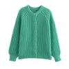 Lässiger Strickpullover für Damen (europäisch-amerikanischer Stil) mit Rundhalsausschnitt und langen Ärmeln – neuer Street-Fashion-Look, gewebter Winterpullover in Unifarben.