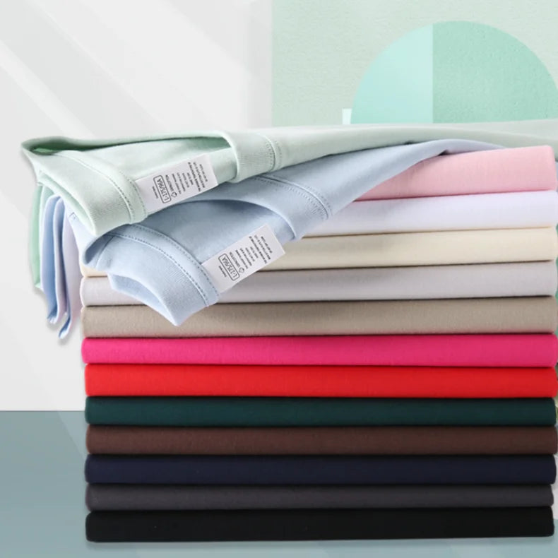 Hochwertiges Luxus-T-Shirt für Damen aus 100 % Baumwolle bedruckt, umweltfreundlich, locker geschnitten mit überschnittenen Schultern, schweres Material