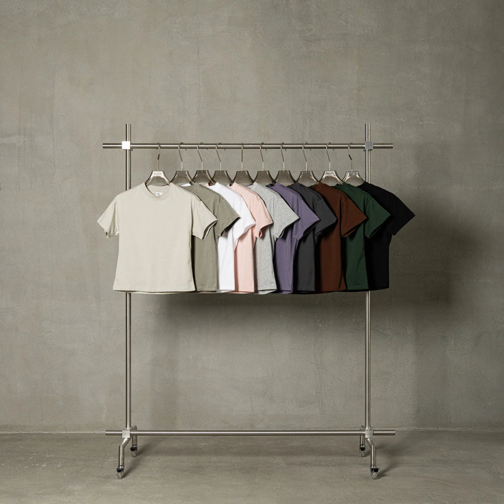 Geripptes, figurbetontes Kurzarm-Top (Cropped) – hochelastisches Basic-Shirt für den Alltag