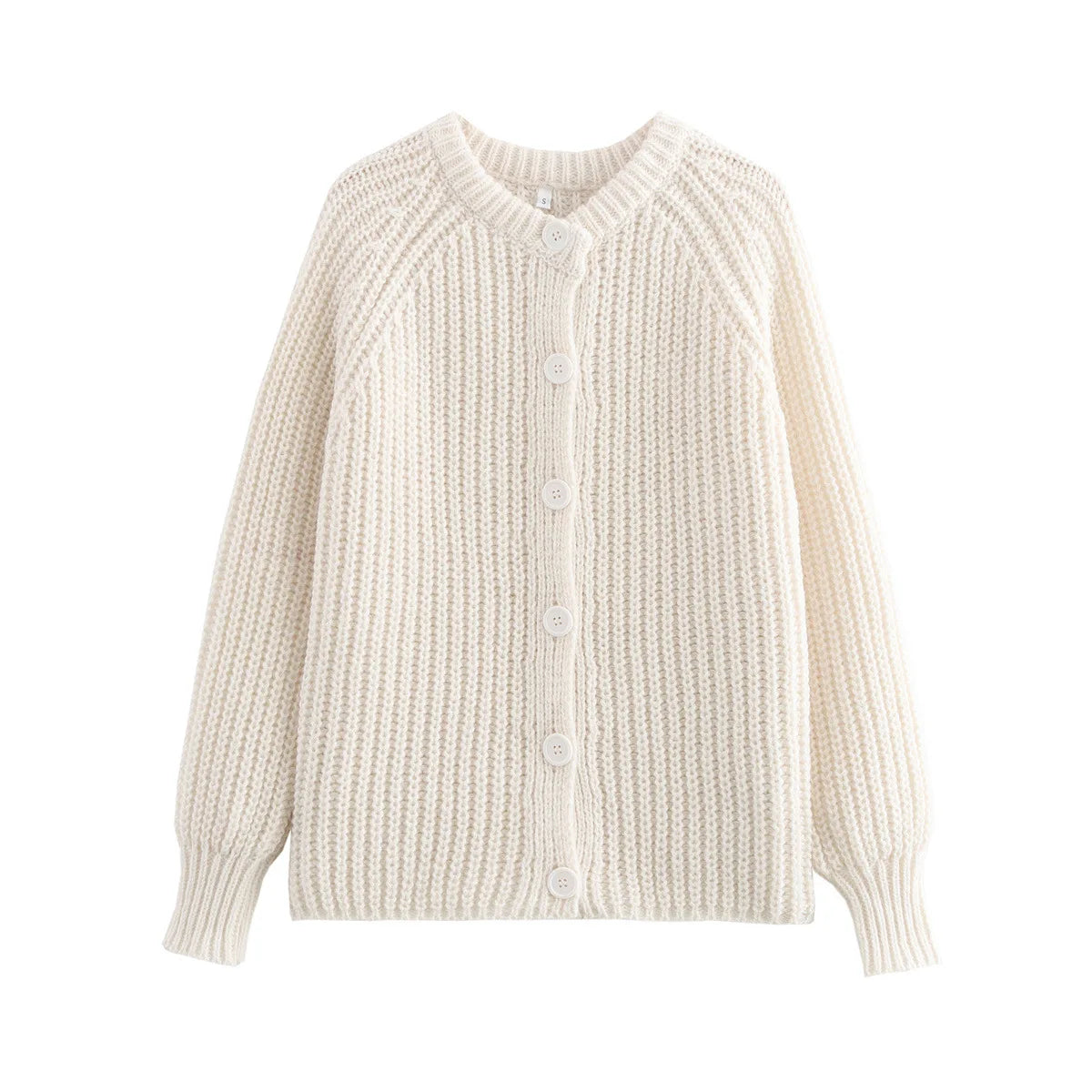 Lässiger Strickpullover für Damen (europäisch-amerikanischer Stil) mit Rundhalsausschnitt und langen Ärmeln – neuer Street-Fashion-Look, gewebter Winterpullover in Unifarben.