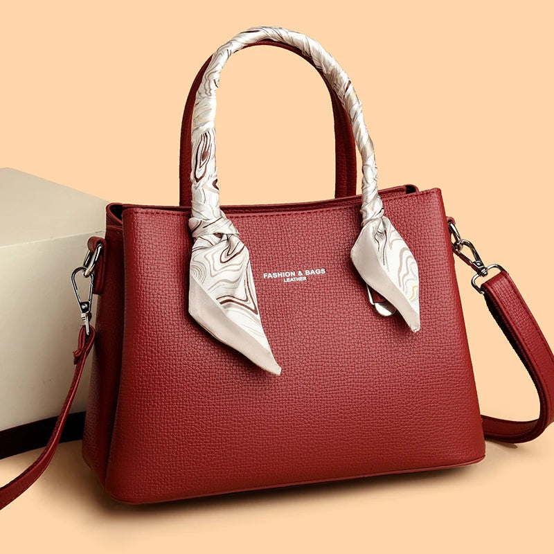 Neue Premium-Damenhandtasche aus weichem PU-Leder (2025) – große Umhängetasche / Crossbody-Bag für Shopping & Alltag