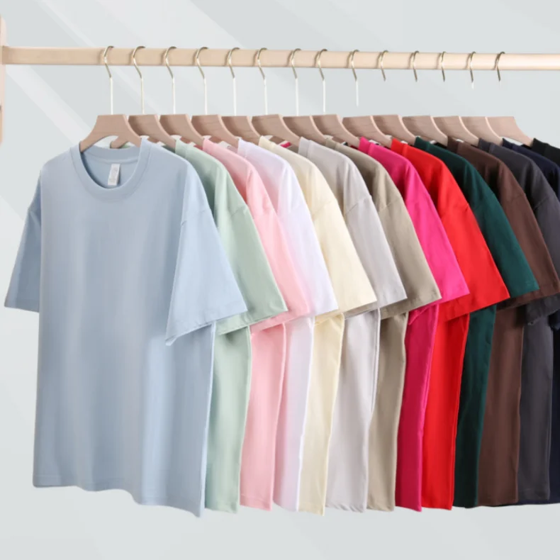 Hochwertiges Luxus-T-Shirt für Damen aus 100 % Baumwolle bedruckt, umweltfreundlich, locker geschnitten mit überschnittenen Schultern, schweres Material