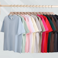 Hochwertiges Luxus-T-Shirt für Damen aus 100 % Baumwolle bedruckt, umweltfreundlich, locker geschnitten mit überschnittenen Schultern, schweres Material