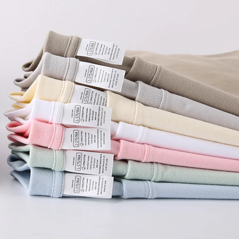 Hochwertiges Luxus-T-Shirt für Damen aus 100 % Baumwolle bedruckt, umweltfreundlich, locker geschnitten mit überschnittenen Schultern, schweres Material