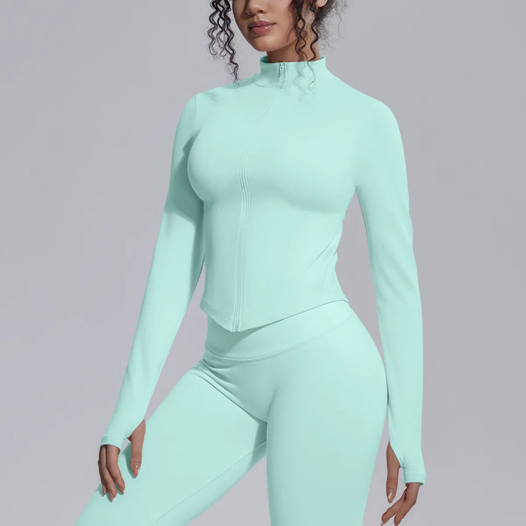 Nahtloses Sport-Set für Damen – atmungsaktive Sportbekleidung mit elastischem Bund und 4-Wege-Stretch