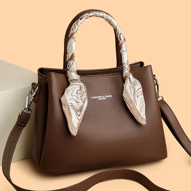 Neue Premium-Damenhandtasche aus weichem PU-Leder (2025) – große Umhängetasche / Crossbody-Bag für Shopping & Alltag