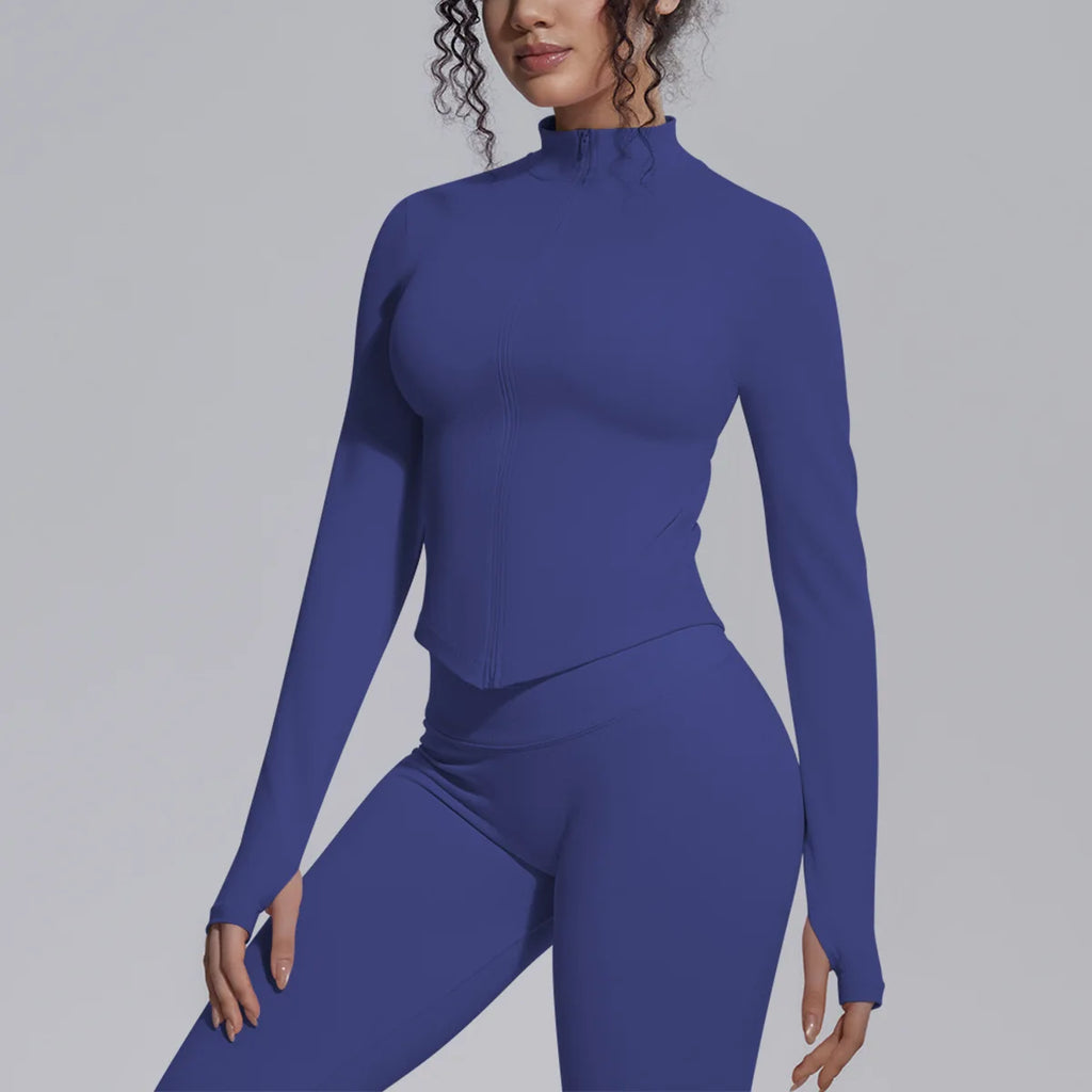 Nahtloses Sport-Set für Damen – atmungsaktive Sportbekleidung mit elastischem Bund und 4-Wege-Stretch