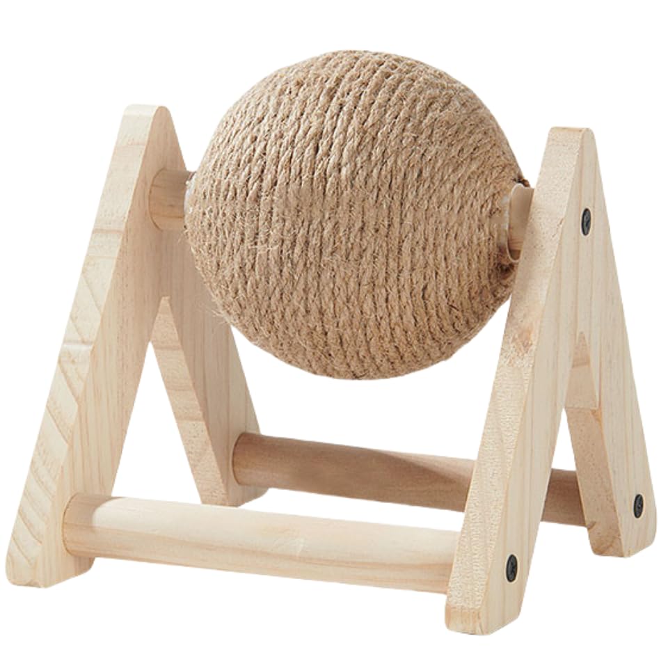 Robuste Sisal-Kratzkugel für Katzen mit stabilem Ständer, Katzenkratzspielzeug, Tier-Spielzeug, Katzen-Reiz-Gerät, Kätzchenspielzeug, interaktives Katzen-Übungsspielzeug